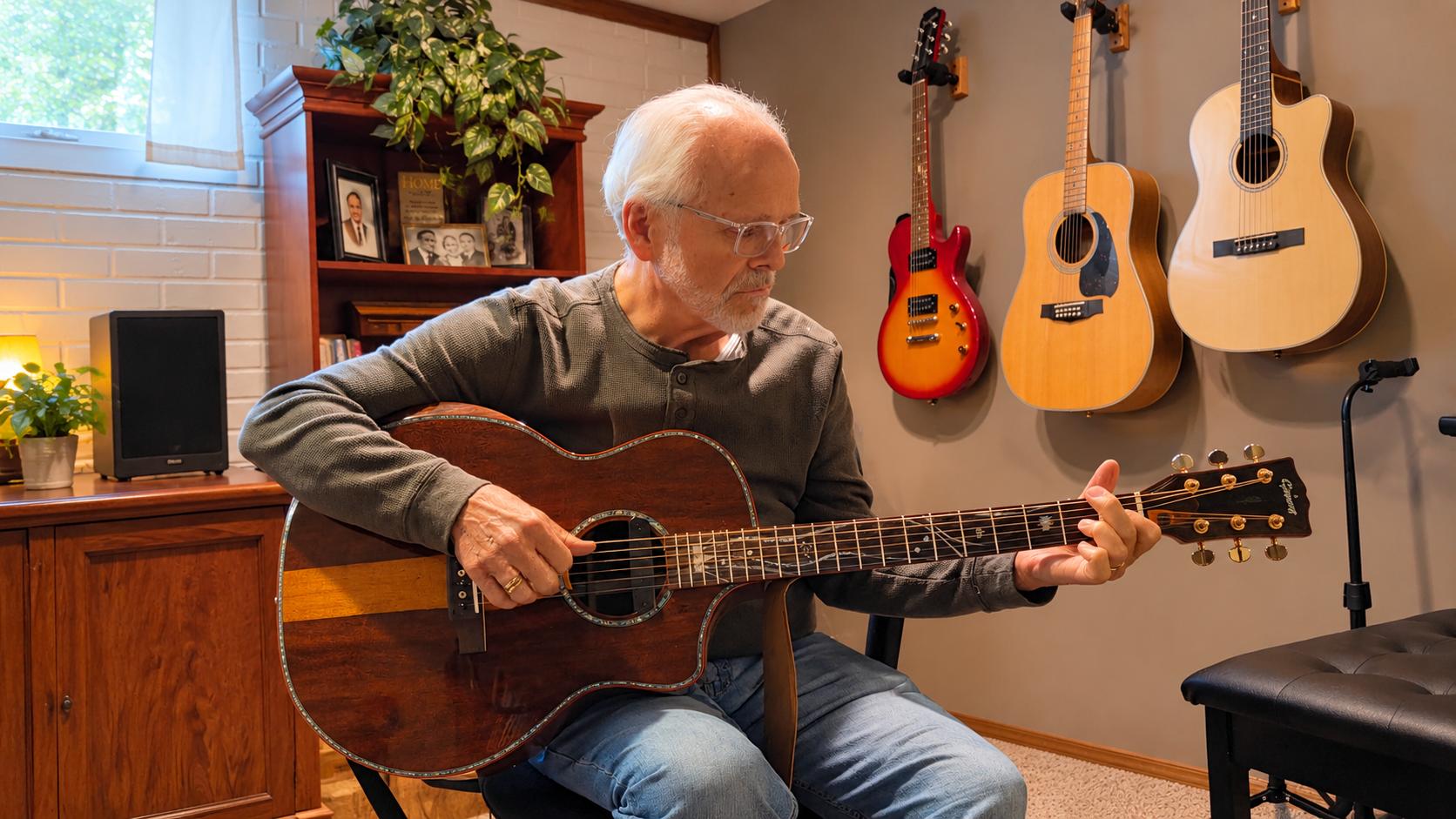 Rick Christensen playing guitar